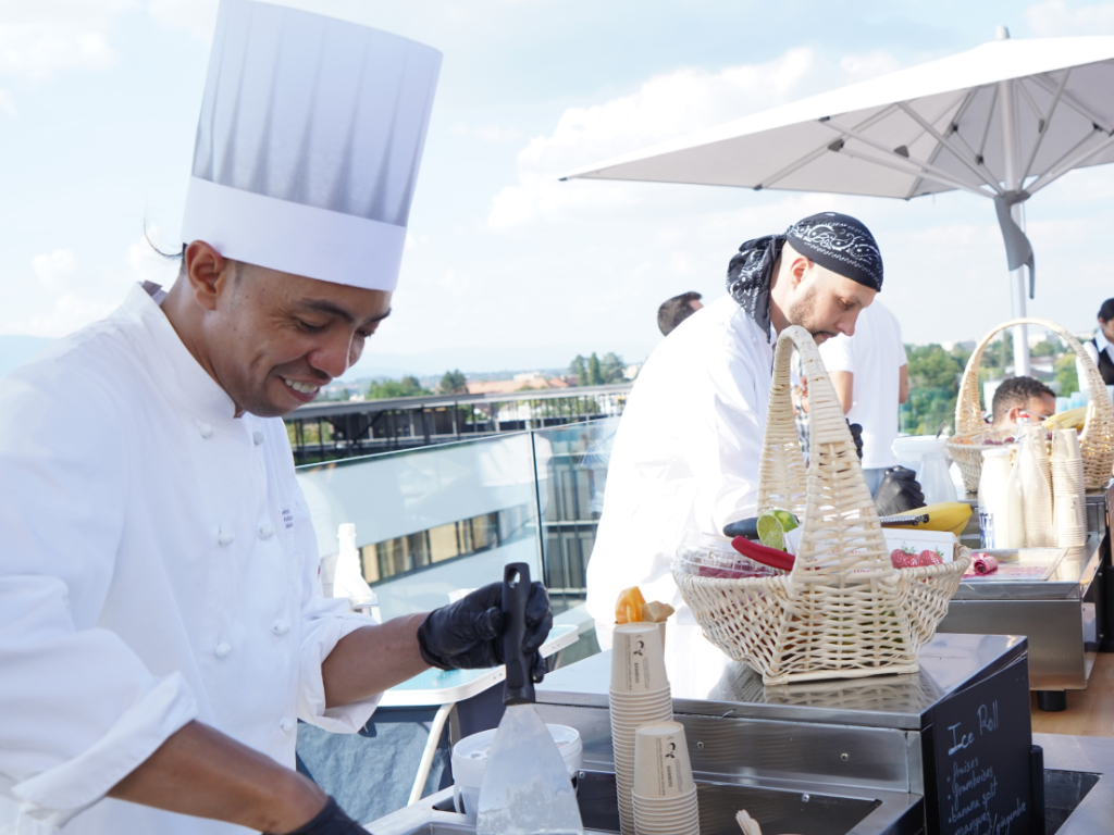 Roof top Geneva ice-roll