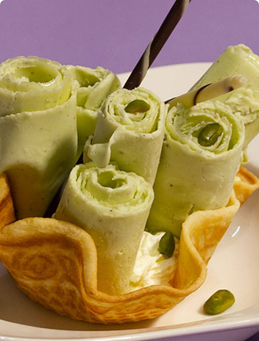 pistachio flavored ice cream
