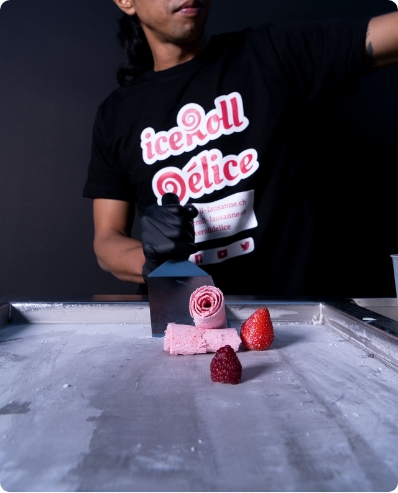 Presentation of the ice cream